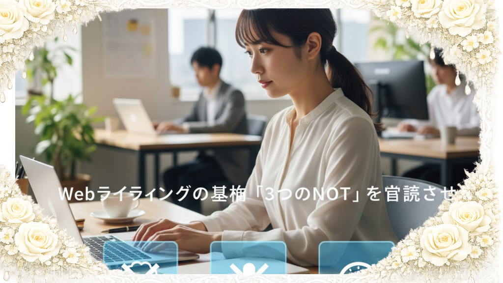 Webライティングの基本「3つのNOT」を意識せよ