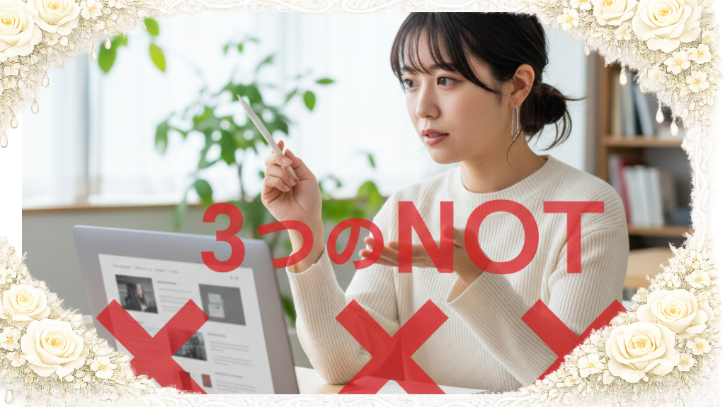 Webライティングの基本「3つのNOT」を意識せよ